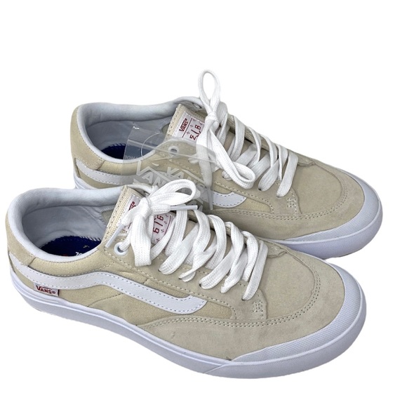 VANS Berle Whitecap Suede Low Top White Tan Shoe Men’s Size Sneakers VN0A5JIJ83M - Picture 3 of 10